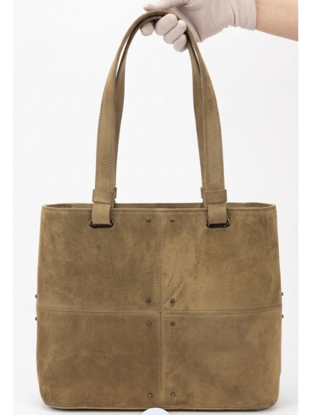 Tod's Vintage Suede Studded Tote